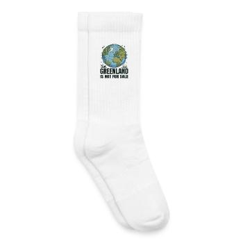Greenland Is Not For Sale - Kids Tennis Socks - white - Right