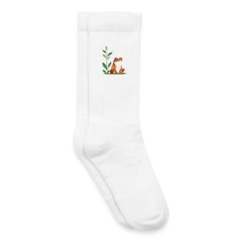 Fröhlicher Laubfrosch im Grün - Kinder Tennissocken - Weiß - Rechts