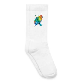 Paddle Board -  Ocean Splash Art sports aquatiques - Chaussettes de tennis bio enfant - blanc - Droite