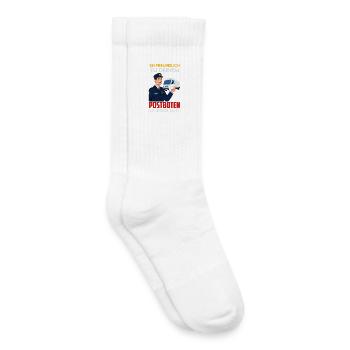 Postboten SEI FREUNDLICH ZU DEINEM POSTBOTEN ISEI - Kinder Tennissocken - Weiß - Rechts