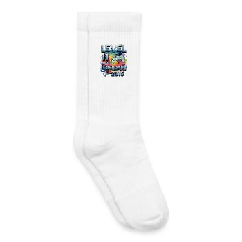 Level 11 Jahre Freigeschaltet seit 2015 Geburtstag - Kinder Tennissocken - Weiß - Rechts