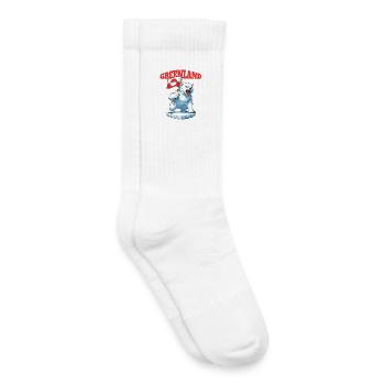 Greenland Is Not For Sale - Kids Tennis Socks - white - Right