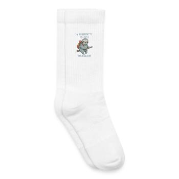 Wandering Sloth – I've had enough, I'm going hiking - Kids Tennis Socks - white - Right
