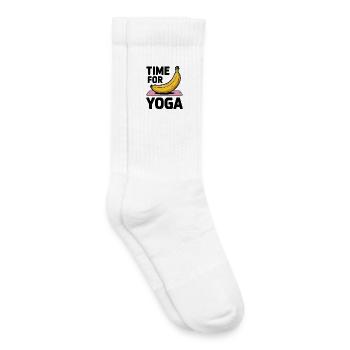 Banane im Yoga: Zeit für Flow - Kinder Tennissocken - Weiß - Rechts
