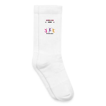 Confirmation 2026 Tenue de livre d’or Sacrement Foi - Chaussettes de tennis bio enfant - blanc - Droite