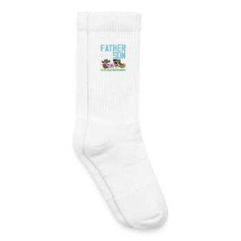 Père Fils Jardinage Amoureux des plantes - Chaussettes de tennis bio enfant - blanc - Droite