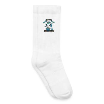 Propulsé par K-Pop, nouilles ramen et rythmes - Chaussettes de tennis bio enfant - blanc - Droite