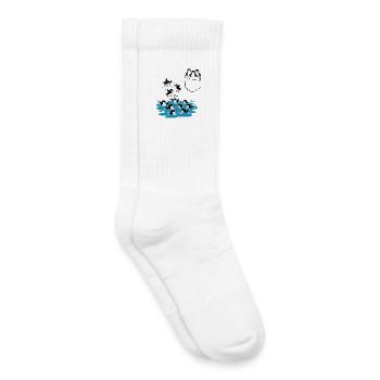 Pinguin Sprung ins Wasser Pocket Design - Kinder Tennissocken - Weiß - Rechts