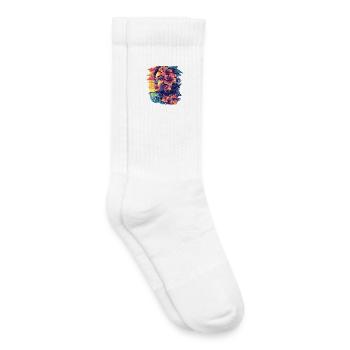 Hibiskustraum am Sonnenuntergang - Kinder Tennissocken - Weiß - Rechts