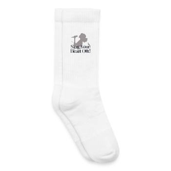 Sing dein Herzens-Aus Silhouette - Kinder Tennissocken - Weiß - Rechts