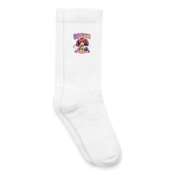 Dream - Follow Your Heart Anime Mädchen Design - Kinder Tennissocken - Weiß - Rechts