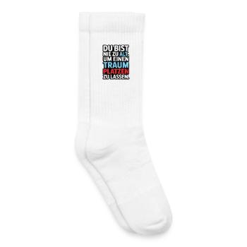 Nie zu alt Traum platzen lassen Design - Kinder Tennissocken - Weiß - Rechts