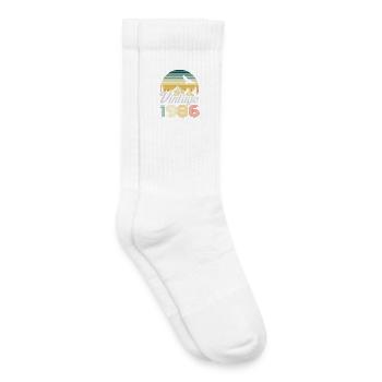 Vintage 1986 Berglandschaft - Kinder Tennissocken - Weiß - Rechts