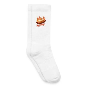 Project Manager Bratwurst | Grilling Flames Cult - Kids Tennis Socks - white - Right