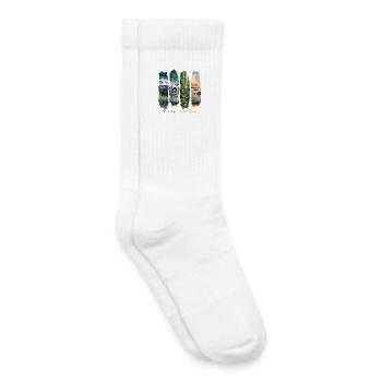 Washington Travel – Evergreen & Skyline Vibes - Kids Tennis Socks - white - Right