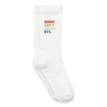 Sorry Can't Banjo Bye - Kids Tennis Socks - white - Right