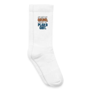 Du bist der Grund warum es Plan B gibt - Kinder Tennissocken - Weiß - Rechts
