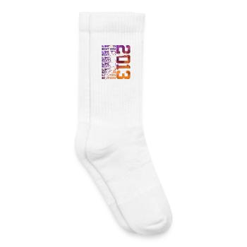 ÉDITION LIMITÉE 2013 BASKETBALL 13E ANNIVERSAIRE - Chaussettes de tennis bio enfant - blanc - Droite