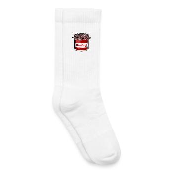 Surfing Jam Motif on Glasses Print - Kids Tennis Socks - white - Right