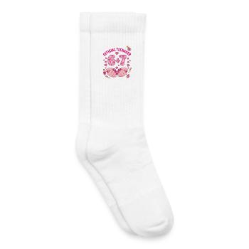 13e anniversaire officiel de Teenager Hearts & Nails 67 - Chaussettes de tennis bio enfant - blanc - Droite