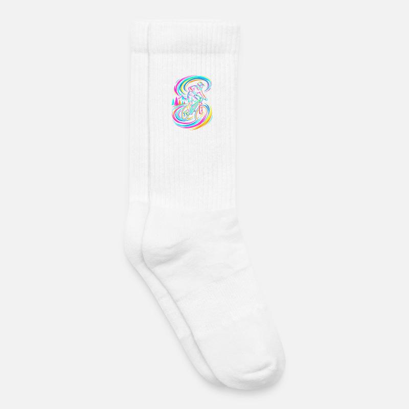 Mountain Biker - Kinder Tennissocken - Weiß