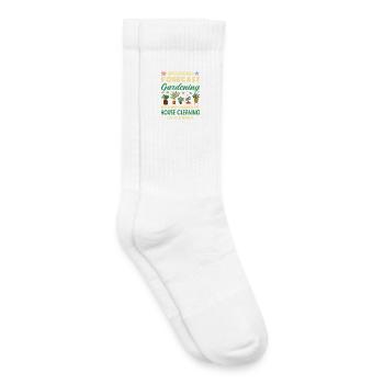 Wochenendvorhersage Gartenarbeit Pflanzenliebhaber - Kinder Tennissocken - Weiß - Rechts