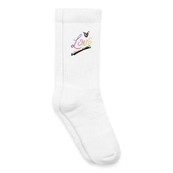 love love - Kids Tennis Socks - white - Right