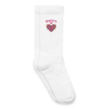 Carnival confetti in the heart of Shrovetide Carnival - Kids Tennis Socks - white - Right