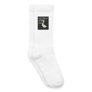 Mir doch gans egal – Lustige Gans - Kinder Tennissocken - Weiß - Rechts