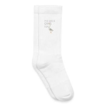 Mir doch gans egal – Wortspiel mit Gans - Kinder Tennissocken - Weiß - Rechts