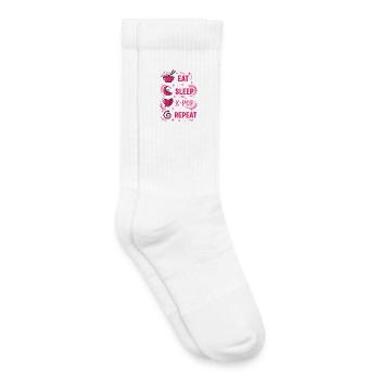 Eat Sleep K-Pop Repeat Korean Music Kpop Love - Kids Tennis Socks - white - Right