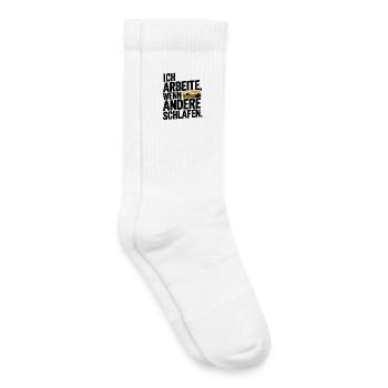  Ich Arbeite Wenn Andere Schlafen Bauer Traktor - Kinder Tennissocken - Weiß - Rechts