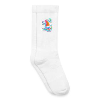 Segelboot - Kinder Tennissocken - Weiß - Rechts
