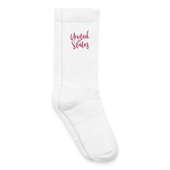 Cœur des États-Unis Amour des Femmes USA - Chaussettes de tennis bio enfant - blanc - Droite