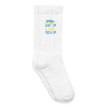 Les passionnés de fitness se taisent et font des pompes de calistenie - Chaussettes de tennis bio enfant - blanc - Droite