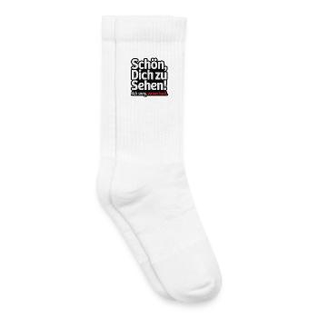 Content de te voir - désolé, je suis perdu. - Chaussettes de tennis bio enfant - blanc - Droite
