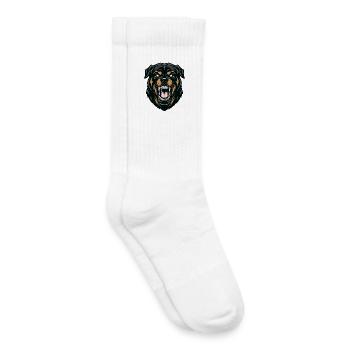 Rottweiler Alpha Chien Gardien Force - Chaussettes de tennis bio enfant - blanc - Droite