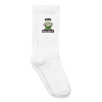 Its a Tea Shirt Pun Funny T-Shirt Gift - Kids Tennis Socks - white - Right