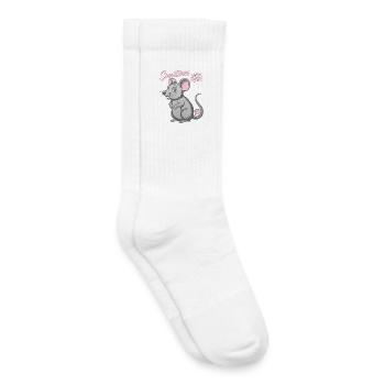 Sometimes I just be fartin' - Maus Furzen Furz  - Kinder Tennissocken - Weiß - Rechts