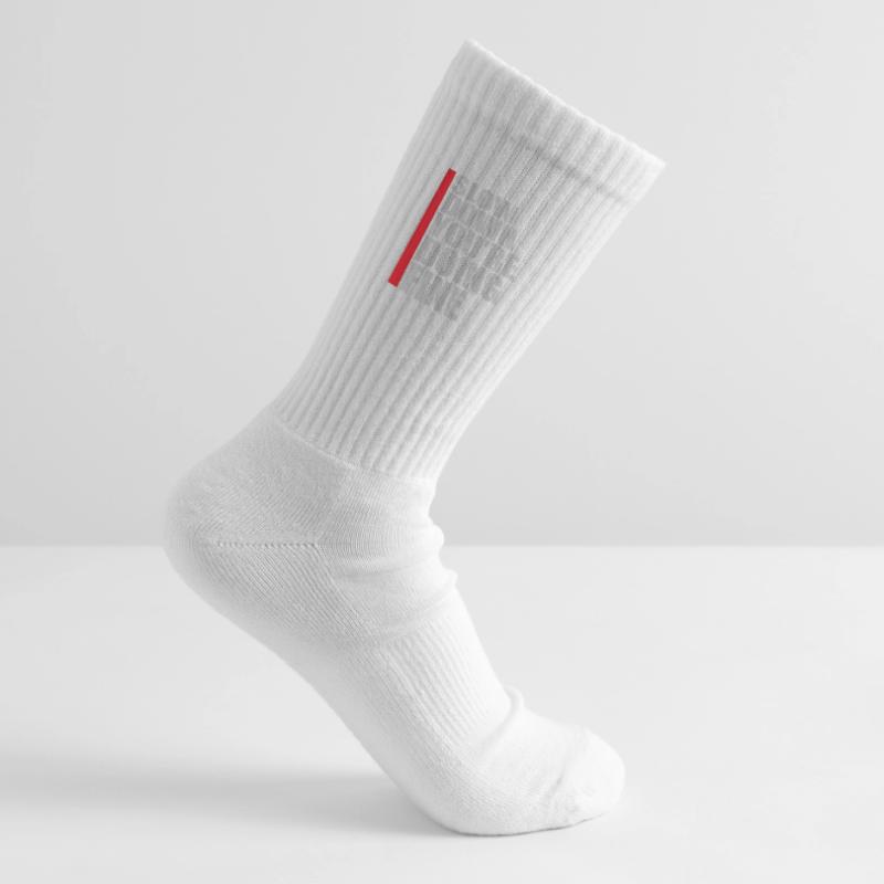Slow Down You're Doing Fine Motivation Saying Logo Kids Tennis Socks