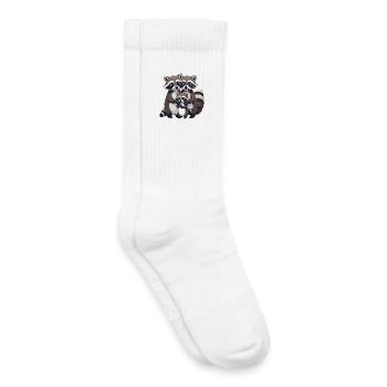 Waschbären Familienkuschel - Kinder Tennissocken - Weiß - Rechts