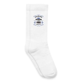 Friseur Geburtstag Jahrgang 1985 Kollege Frisöre - Kinder Tennissocken - Weiß - Rechts