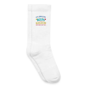 Je n’ai pas besoin de costume, je suis jolie - Chaussettes de tennis bio enfant - blanc - Droite