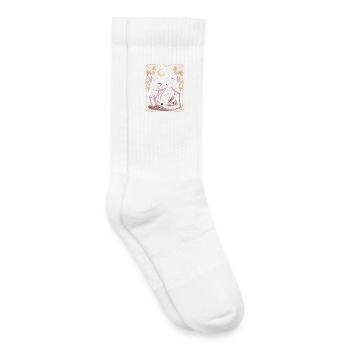 The Wine Whisperer Skeleton Wine Moon Grapes - Kids Tennis Socks - white - Right