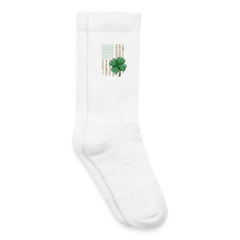 Vintage Kleeblattflagge Grunge - Kinder Tennissocken - Weiß - Rechts
