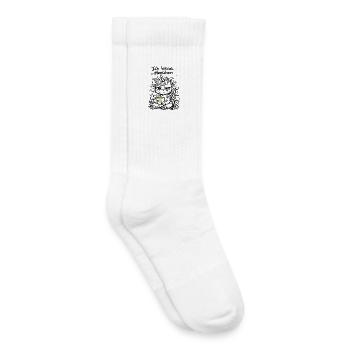 Style de licorne mignon avec un style de licorne avec un dicton - Chaussettes de tennis bio enfant - blanc - Droite