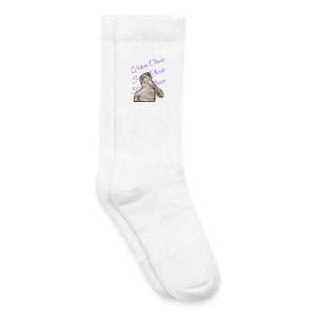 Future Classic – Style artistique rétro - Chaussettes de tennis bio enfant - blanc - Droite