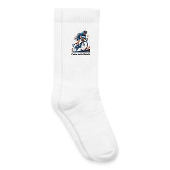Passo Dello Stelvio Cyclist Sprint Neon Motion - Kinder Tennissocken - Weiß - Rechts