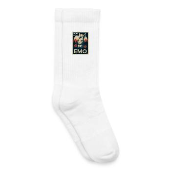 Emo Hase mit My Life is Pain Schriftzug - Kinder Tennissocken - Weiß - Rechts