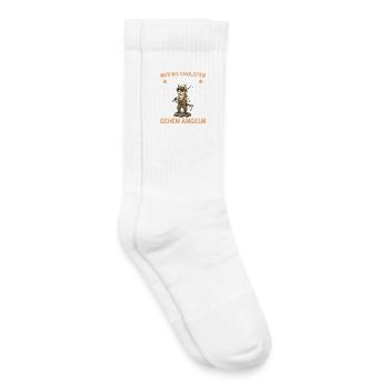 Fisherman Gift Coolest Guys Go Fishing - Kids Tennis Socks - white - Right